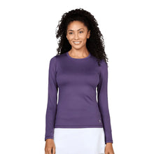 Load image into Gallery viewer, Sofibella UV Colors Womens LS Tennis Shirt - Plum/2X
 - 19