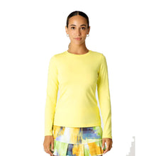 Load image into Gallery viewer, Sofibella UV Colors Womens LS Tennis Shirt - Sunshine/2X
 - 4