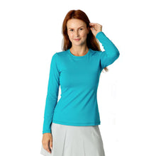 Load image into Gallery viewer, Sofibella UV Colors Womens LS Tennis Shirt - Surfer/2X
 - 23