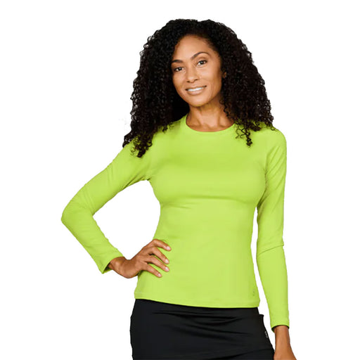 Sofibella UV Colors Womens LS Tennis Shirt - Teddy/2X