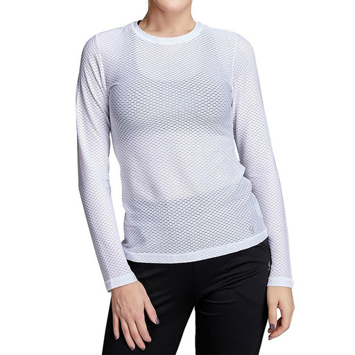 Sofibella Airflow Womens Long Sleeve Tennis Shirt - White/2X