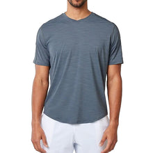 Load image into Gallery viewer, SB Sport Classic V Neck Mens SS Tennis Shirt - Charcoal Melang/1X
 - 6