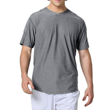 Load image into Gallery viewer, SB Sport Classic V Neck Mens SS Tennis Shirt - Grey Melange/2X
 - 16