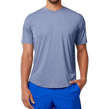 Load image into Gallery viewer, SB Sport Classic V Neck Mens SS Tennis Shirt - Slate Melange/1X
 - 13