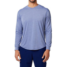 Load image into Gallery viewer, SB Sport V Neck Long Sleeve Mens Tennis Shirt - Slate Melange/1X
 - 3