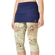 Load image into Gallery viewer, Sofibella UV Abaza Ft Wmns Tennis Skirt w Leggings - Gold Animal/2X
 - 4