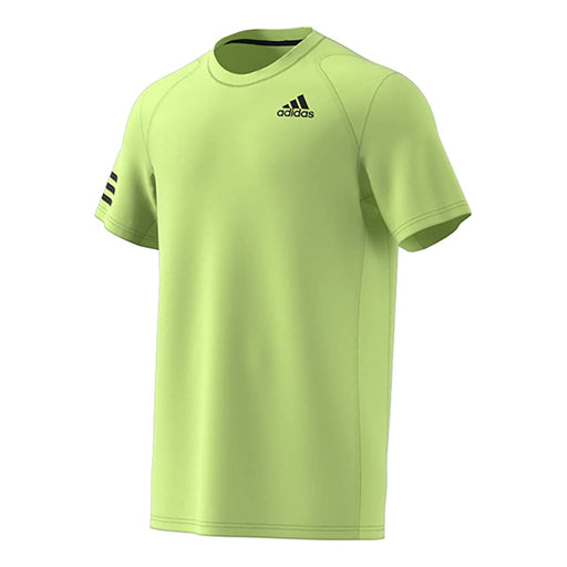 Adidas Club 3-Stripes Boys Tennis Shirt - PULSE LIME 314/XL