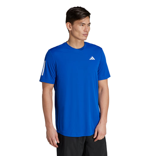 Adidas Club 3 Stripes Mens Tennis Shirt 1 - C ROYAL 400/XXL