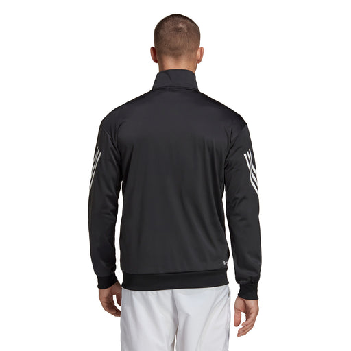 Adidas 3 Stripe Knit Black Mens Tennis Jacket