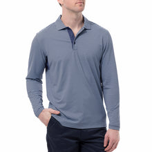 Load image into Gallery viewer, SanSoleil Soltek Ice Feeder Strp Mens LS Polo - Vintage Blu/Ink/XL
 - 3