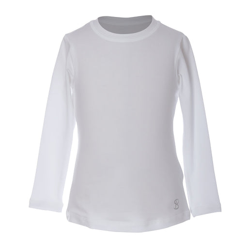 Sofibella UV Long Sleeve Girls Tennis Shirt 1 - White/XL