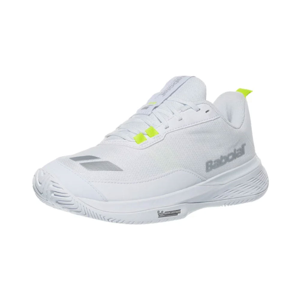 Babolat SFX3 EVO All Court Womens Pickleball Shoes - White/Silver/B Medium/10.0