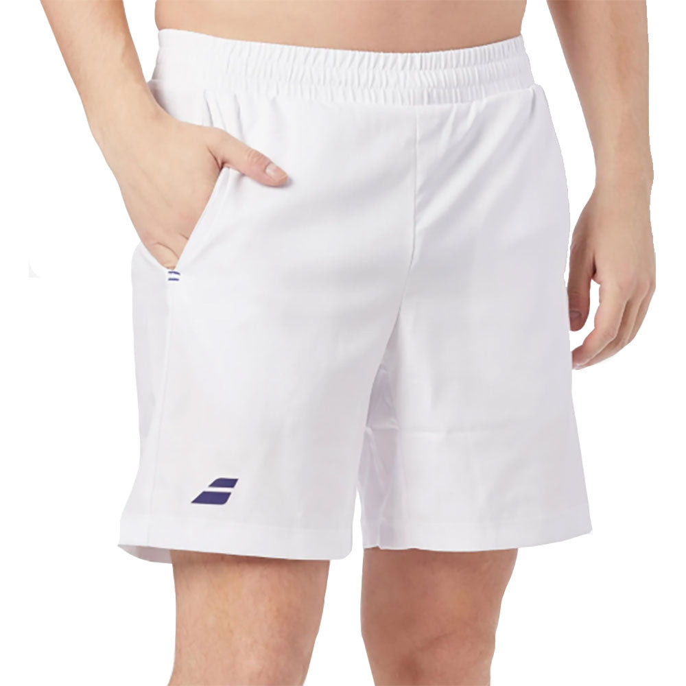 Babolat Play Mens Tennis Shorts - White/XXL