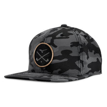 Load image into Gallery viewer, Mizuno Crossed Clubs Snapback Hat - Blk/Camo/Cpr/One Size
 - 3