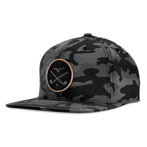 Mizuno Crossed Clubs Snapback Hat - Blk/Camo/Cpr/One Size