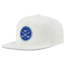 Load image into Gallery viewer, Mizuno Crossed Clubs Snapback Hat - White/One Size
 - 9