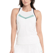 Load image into Gallery viewer, Lucky In Love V.I.P. Womens Tennis Tank with Bra - WHITE 120/L
 - 1