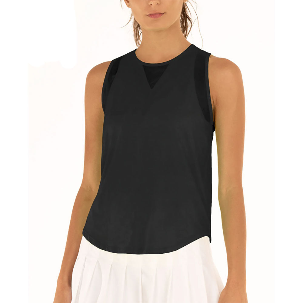 Lucky In Love Chill Out Womens Tennis Tank - BLACK 001/XL
