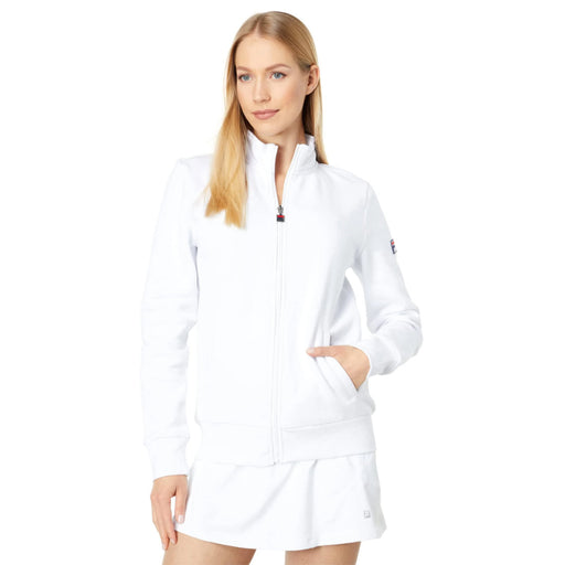FILA Match Fleece Womens Full-Zip Tennis Jacket - WHITE 100/XXL