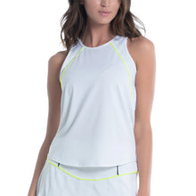 Load image into Gallery viewer, Lucky In Love Sporty Pique Womens Tennis Tank - WHITE 110/XL
 - 1