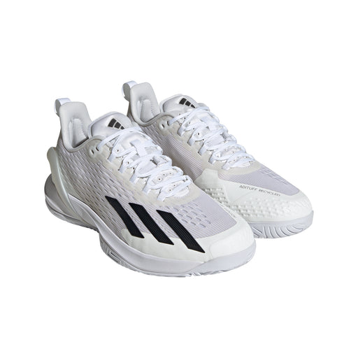 Adidas Adizero Cybersonic Mens Tennis Shoes - White/Blk/Slvr/D Medium/14.5