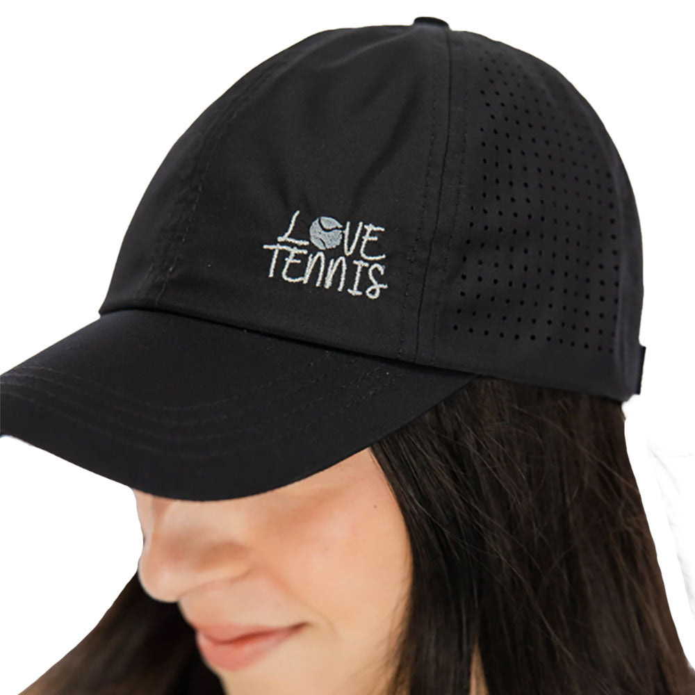 Vimhue Love Tennis Womens Tennis Hat - Black/One Size