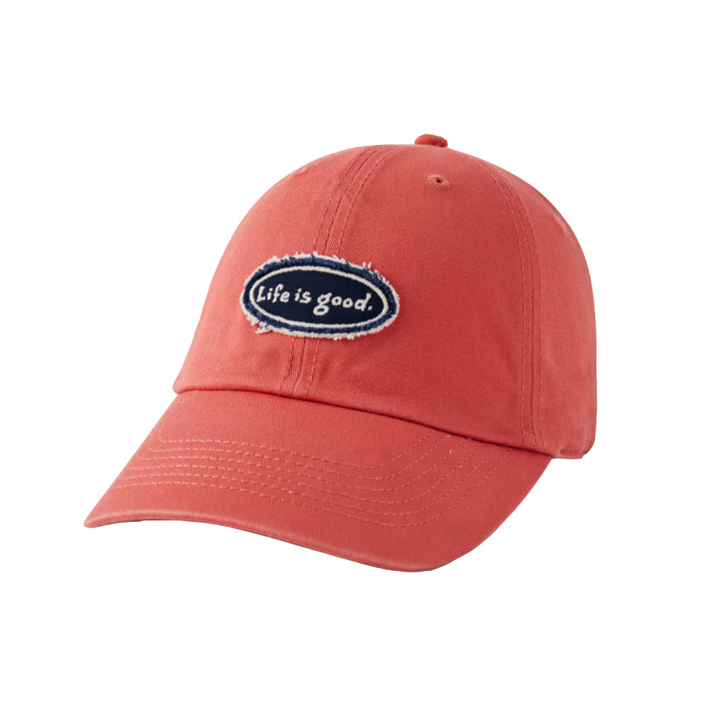 Life Is Good Vintage Oval Tattered Cap - Faded Red/One Size