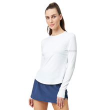 Load image into Gallery viewer, Lija Elite Pacer Long Sleeve Womens Tennis Shirt - White/L
 - 3