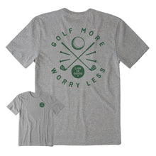 Load image into Gallery viewer, Life Is Good More Worry Less Mens T-Shirt - Heather Gray/XXL
 - 1