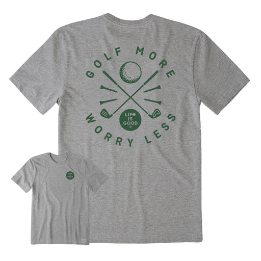 Life Is Good More Worry Less Mens T-Shirt - Heather Gray/XXL