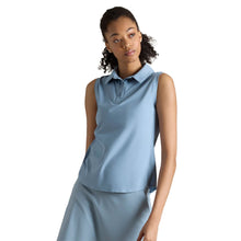 Load image into Gallery viewer, Rhone Course to Court Sleeveless Wmns Polo 1 - Blue Mist/XL
 - 4
