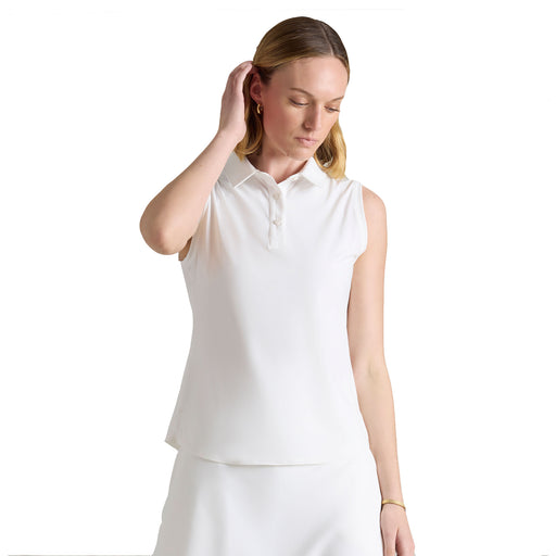 Rhone Course to Court Sleeveless Wmns Polo 1 - Snow White/XL