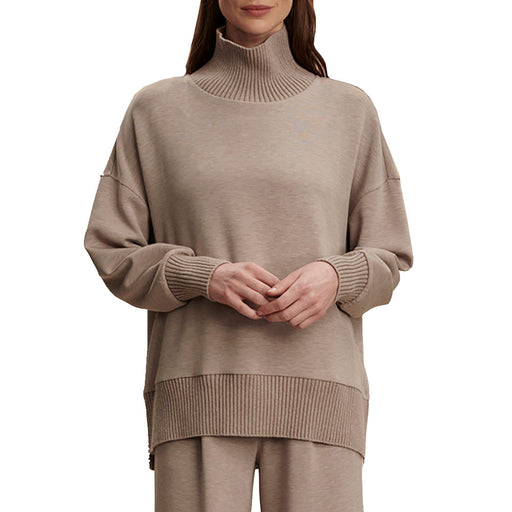 Varley Barker High Neck Womens Sweater - Taupe Marl/L