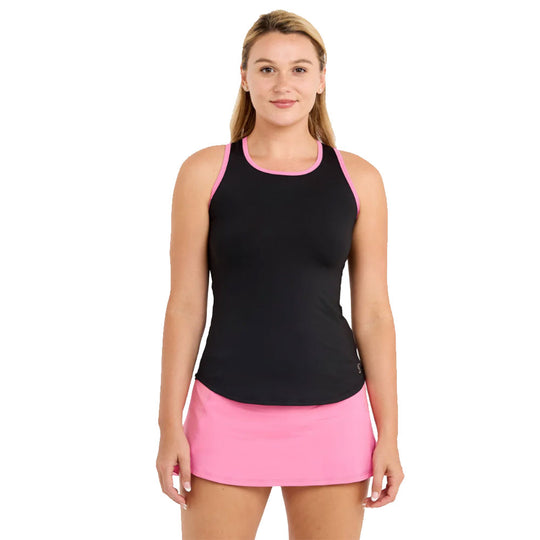 Sofibella Flora Lux Black Womens Tennis Tank Top