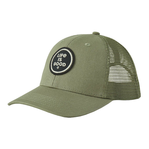 Life is Good Clean LIG Coin Unisex Trucker Cap - Moss Green/One Size