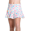 Lucky In Love Retro Sunset Girls Tennis Skirt