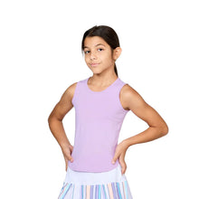 Load image into Gallery viewer, Sofibella UV White Girls Tennis Tank Top - Lavender/L
 - 10