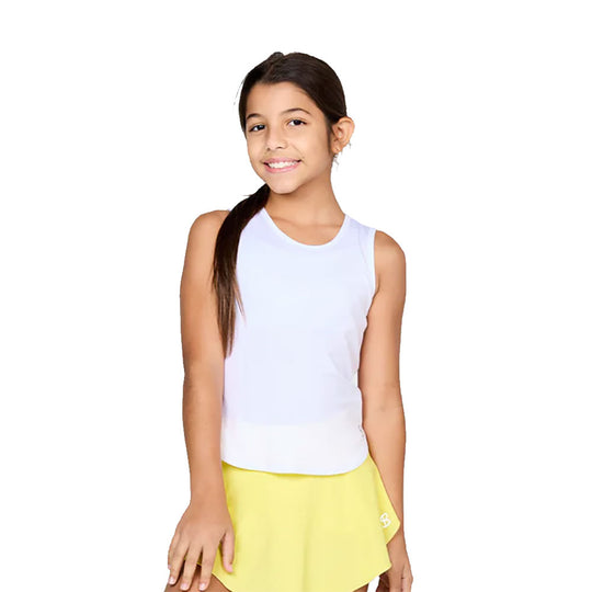 Sofibella UV White Girls Tennis Tank Top
