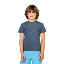 Load image into Gallery viewer, Sofibella Perfect Volley SS Boys Tennis Shirt - Charcoal Melang/M
 - 1