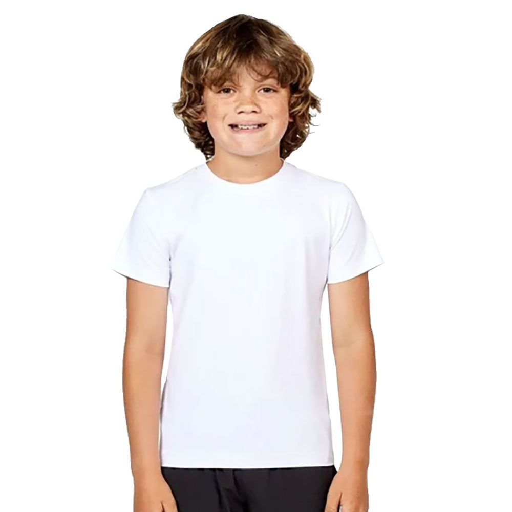 Sofibella SB Boys Shortsleeve WT Boys Tennis Shirt - White/L