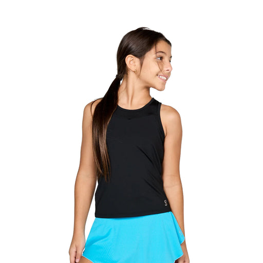 Sofibella UV Racerback Girls Tennis Tank Top - Black/L