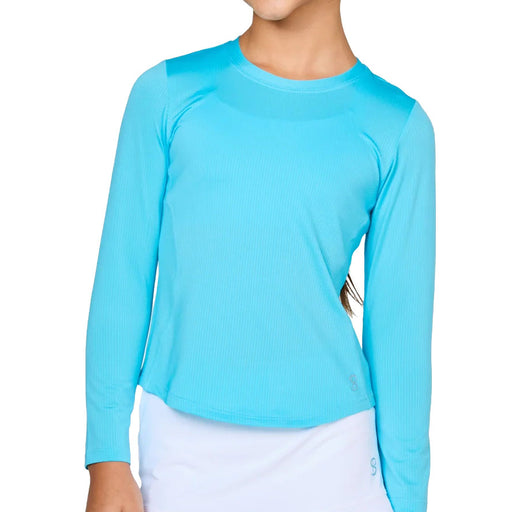 Sofibella UV Long Sleeve Girls Tennis Shirt - Babyboy Blue/L