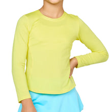 Load image into Gallery viewer, Sofibella UV Long Sleeve Girls Tennis Shirt - Sunshine/L
 - 12