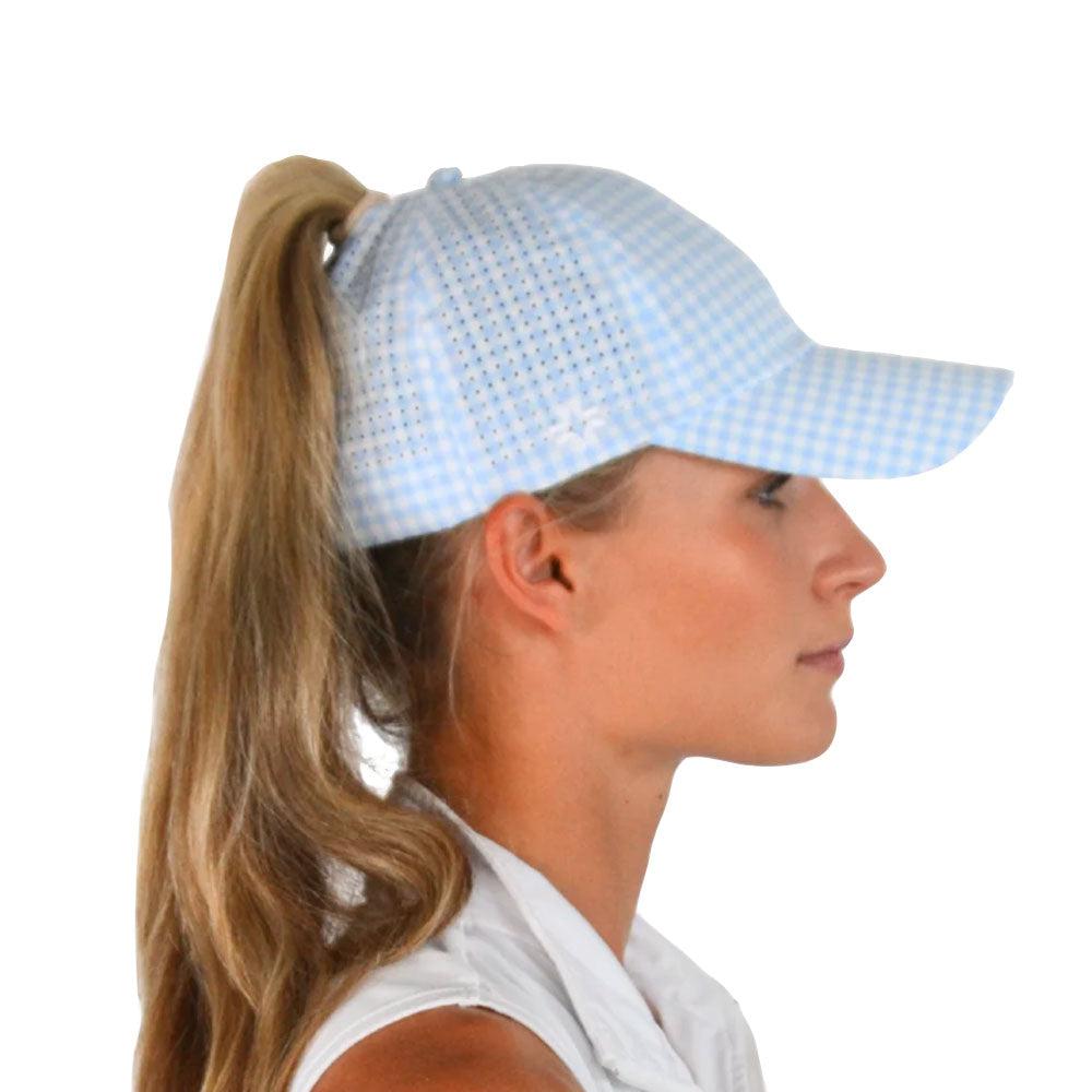 Vimhue Sun Goddess Tuck In Womens Hat - Blue Gingham/One Size