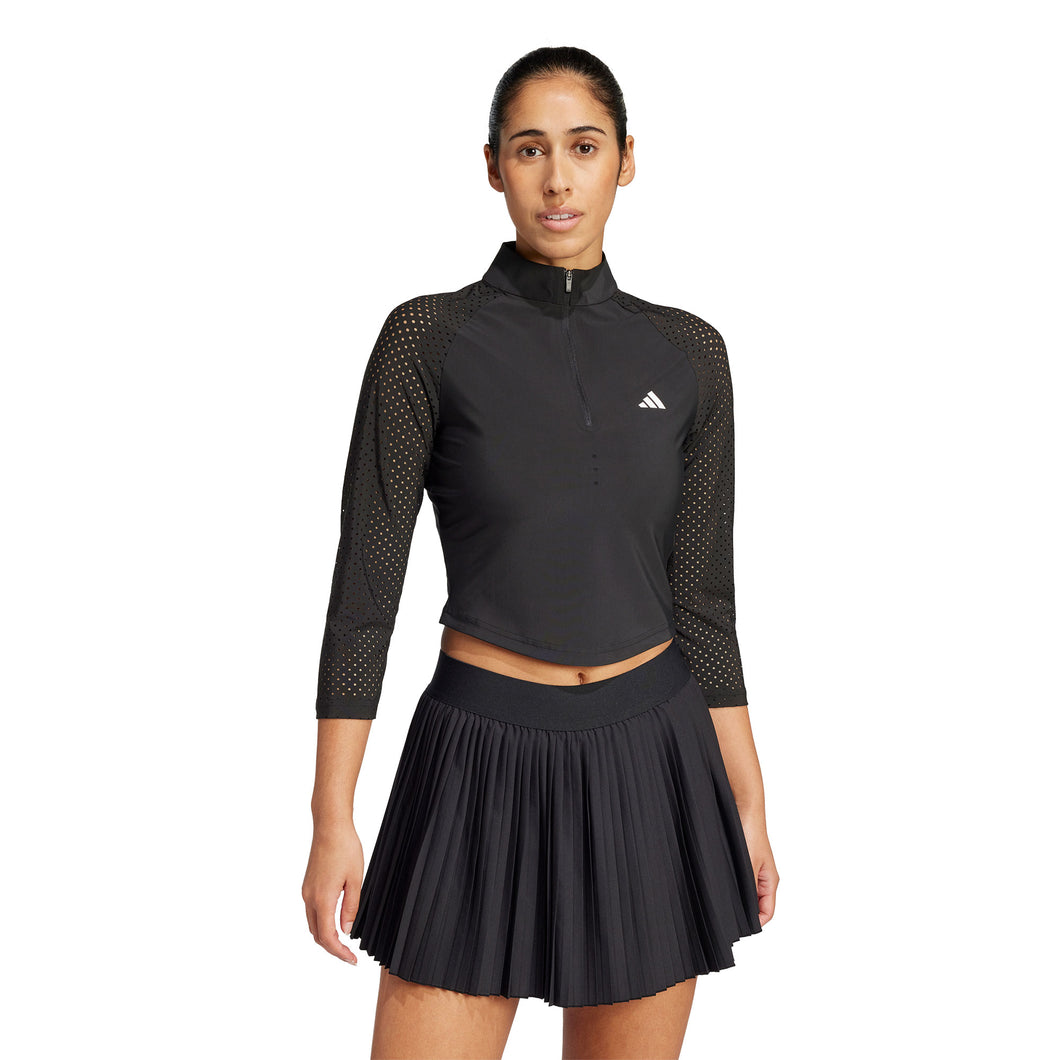 Adidas Pro Womens 3/4 Long Sleeve Shirt - Black/M