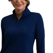 Load image into Gallery viewer, Ibkul Essential Solid Mock LS Womens QZ
 - 3