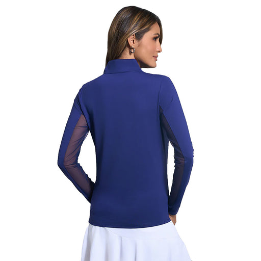 Ibkul Essential Solid Mock LS Womens QZ