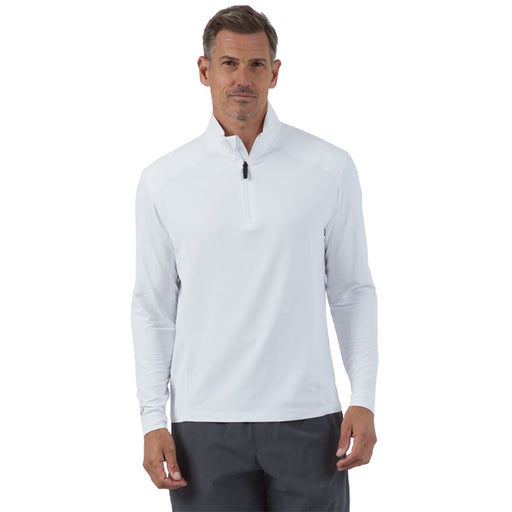 Ibkul Essential Solid Mock LS Mens QZ - White/XL