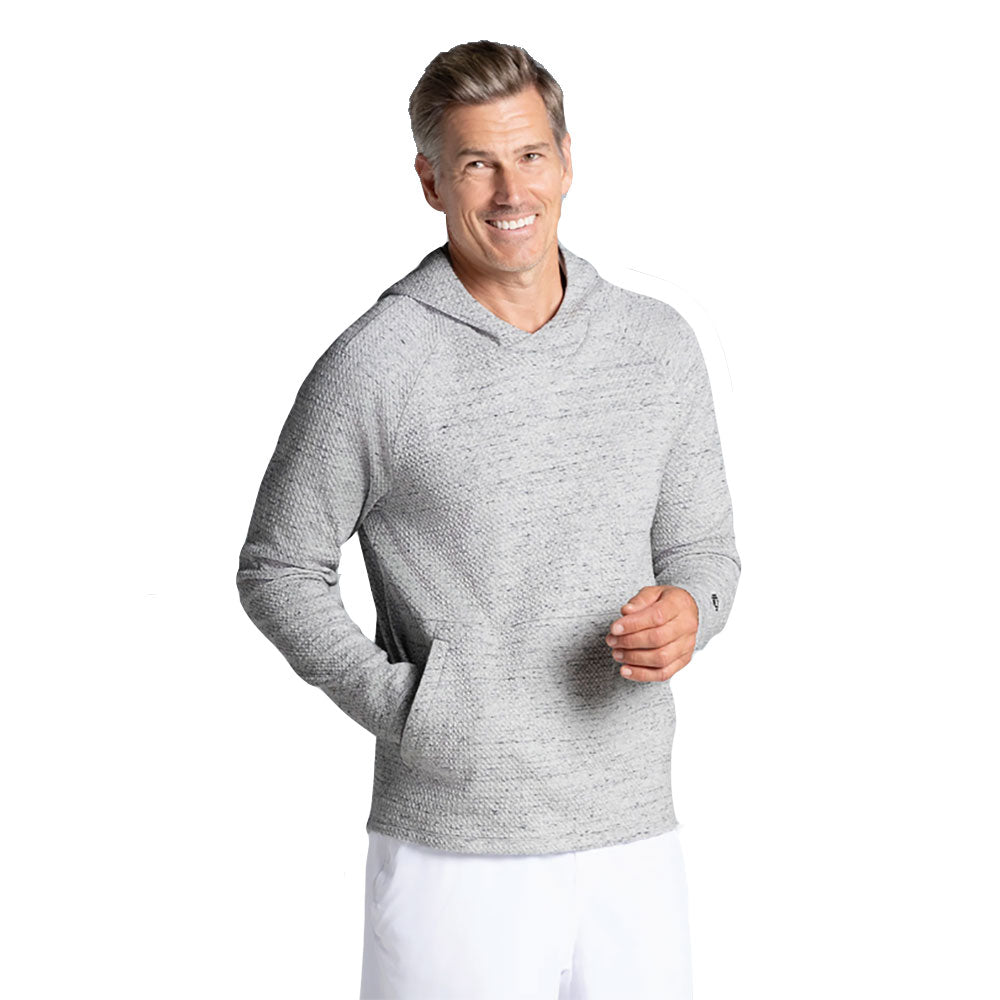 Ibkul Popcorn Stitch Mens Hoody - Oxford/L