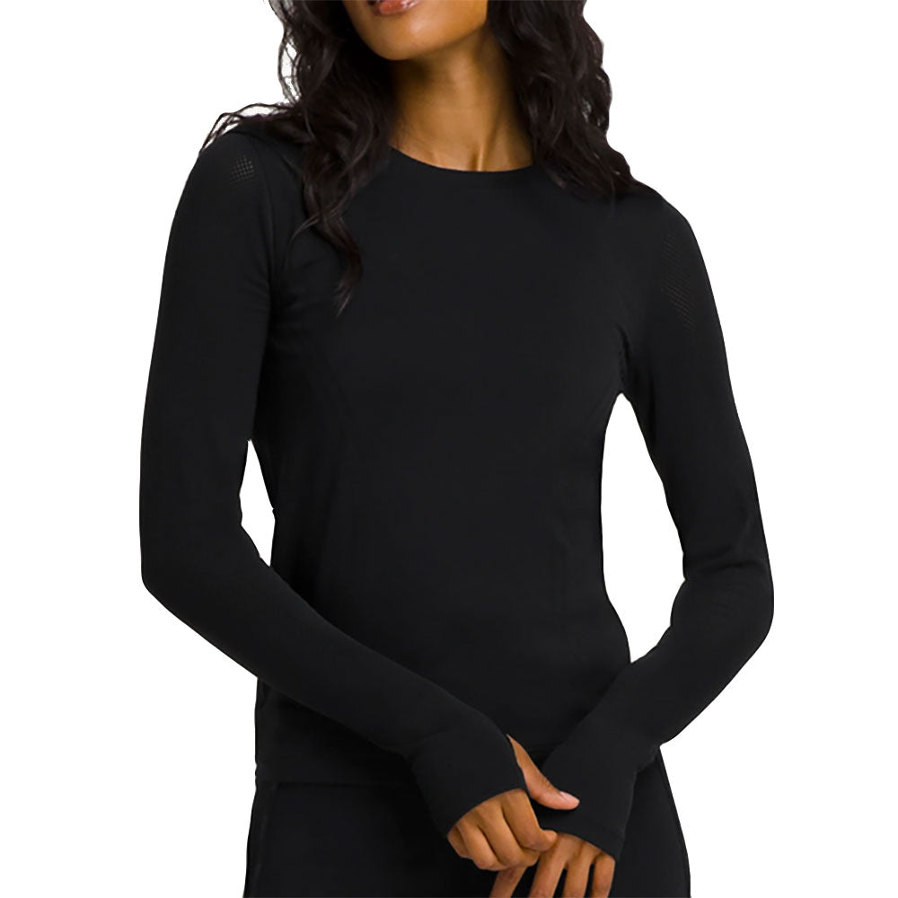 Wilson Pro Seamless LS Womens Tennis Shirt - Black/XL